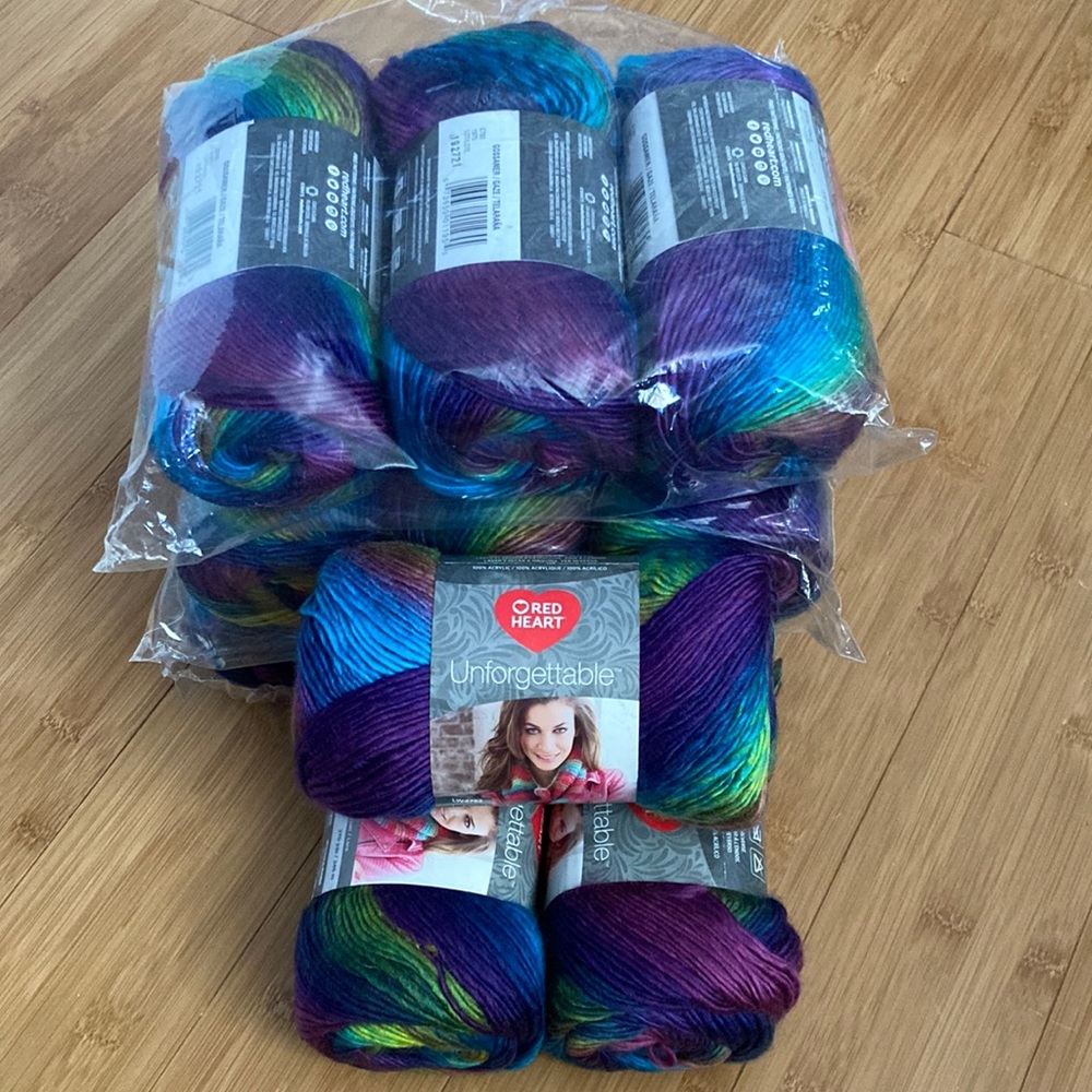 Red Heart Unforgettable yarn in Gossamer